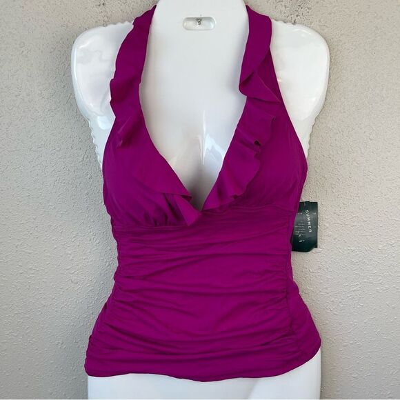 NWT Lauren Ralph Lauren Tankini Top Size 10 - Picture 1 of 6